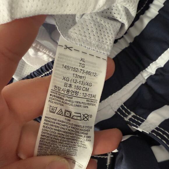 Gap Youth Swim trunks, Blue/White Stripes, XL 12 - Picture 8 of 8